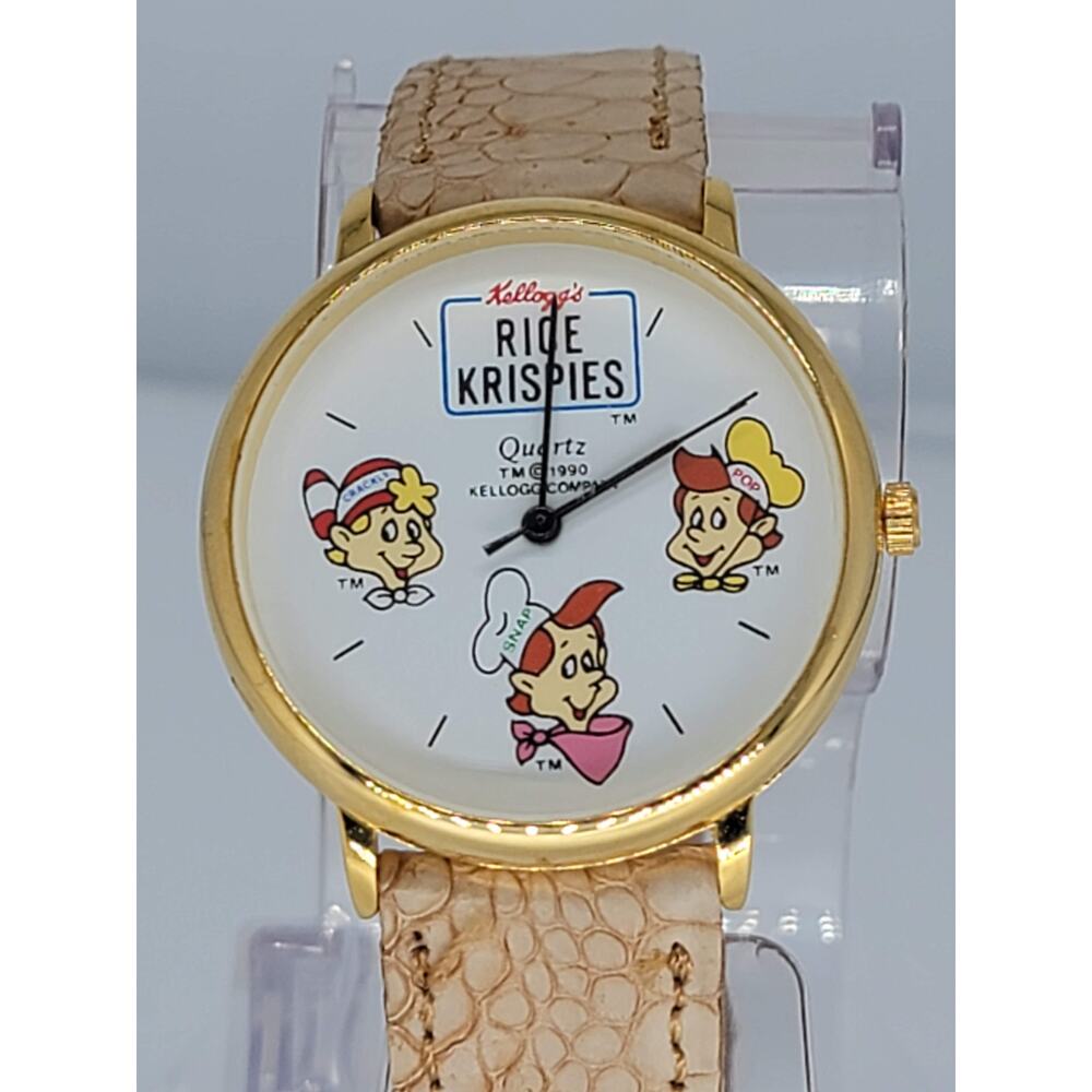 Kelloggs Rice Krispies Watch Snap Crackle Pop Novelty Wristwatch Vintage